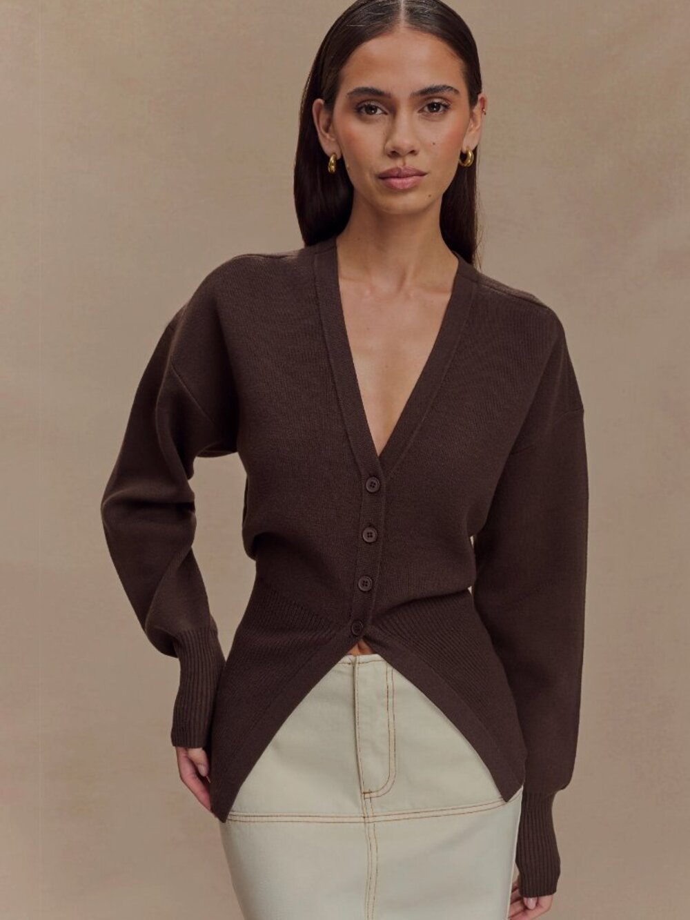 Meshki ALEXIA Buttoned Oversized Cardigan - S